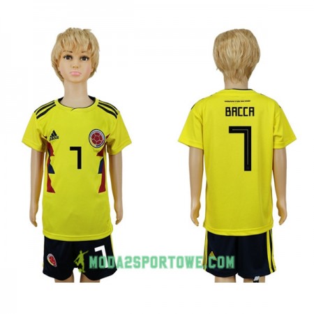 Koszulka Kolumbia Bacca 7 Dziecięcy Mistrzostwa Świata 2018 Domowe Stroje Piłkarskie